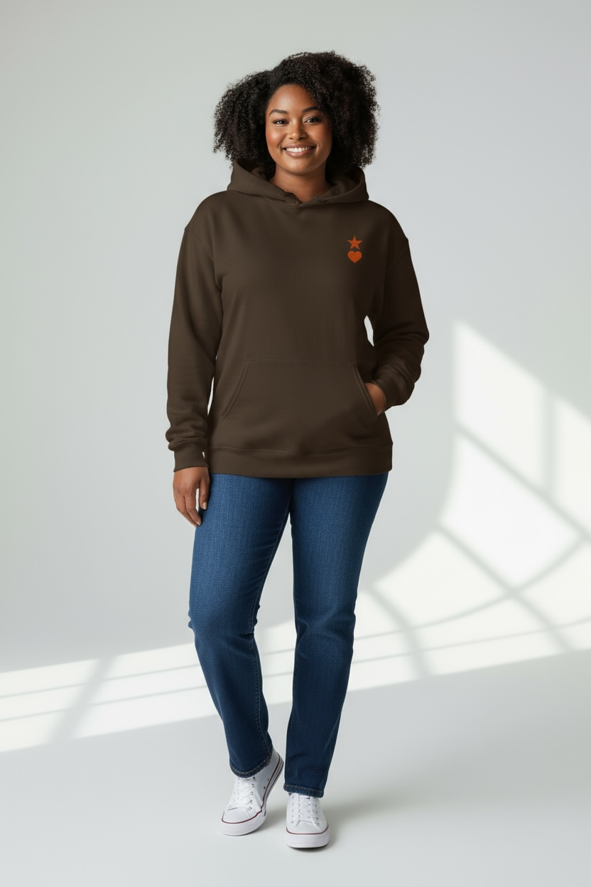 AUNO Dark Chocolate & Orange Womens Hoodie - AUNO