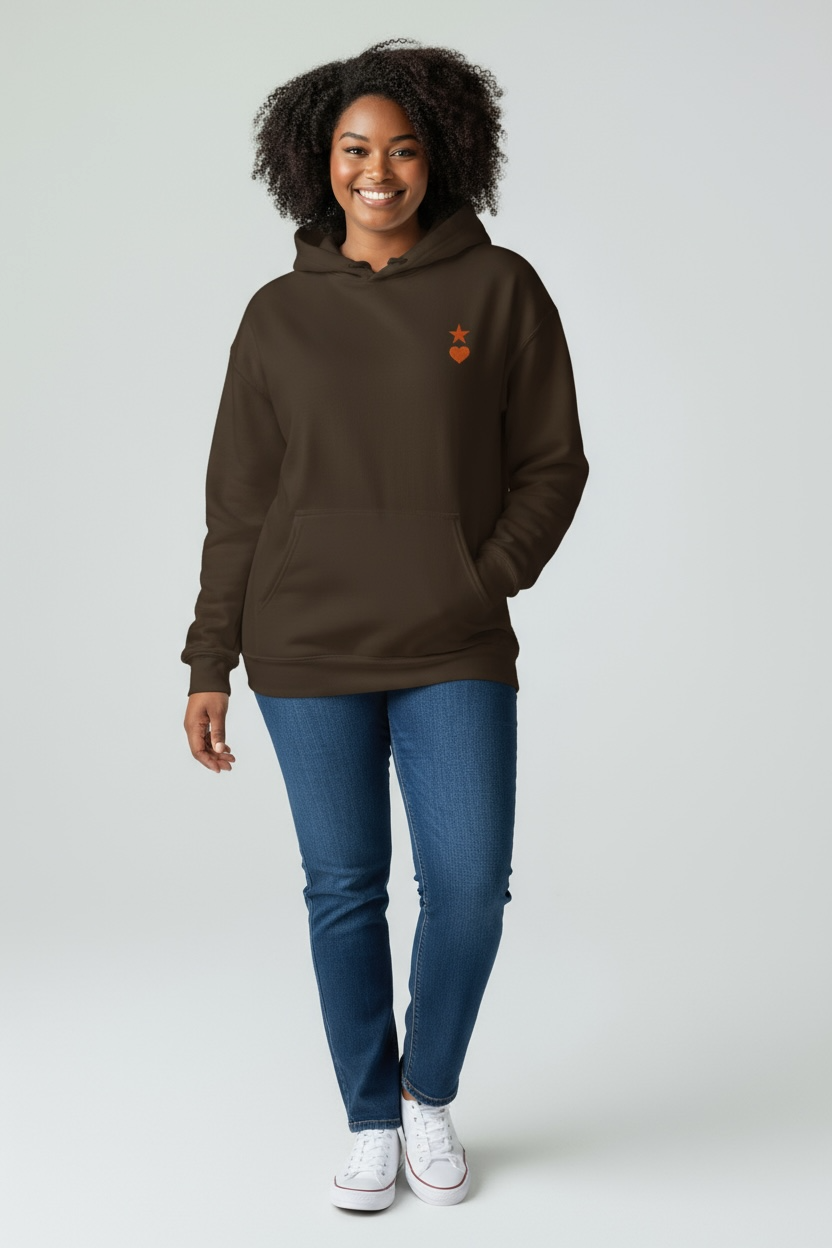 AUNO Dark Chocolate & Orange Womens Hoodie - AUNO