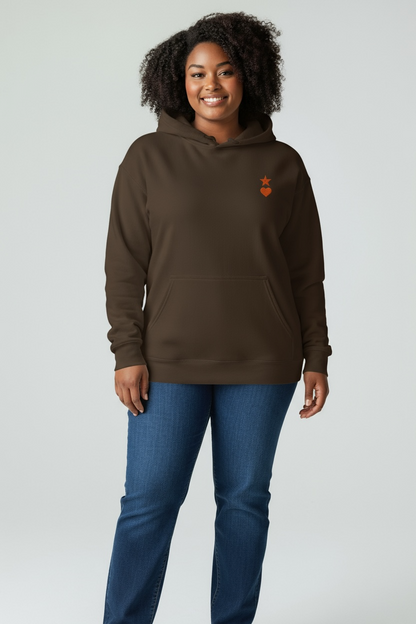 AUNO Dark Chocolate & Orange Womens Hoodie - AUNO