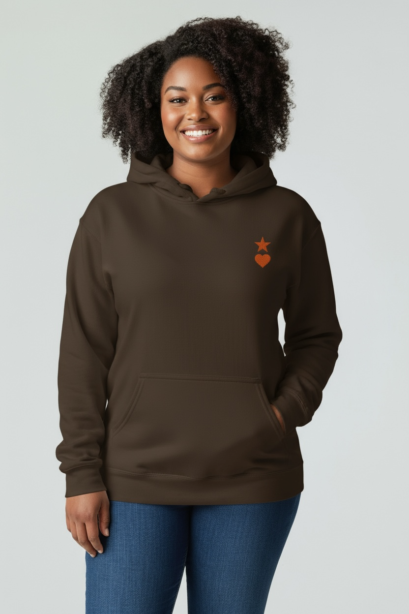 AUNO Dark Chocolate & Orange Womens Hoodie - AUNO