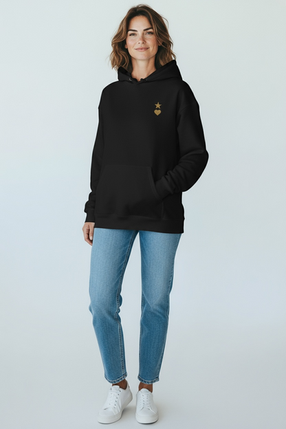 AUNO Black & Gold Womens Hoodie - AUNO