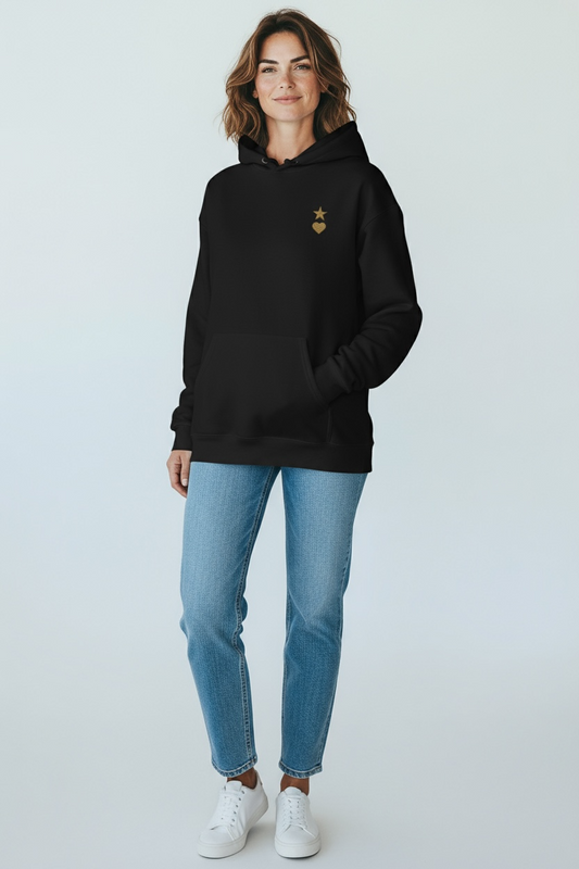 AUNO Black & Gold Womens Hoodie - AUNO