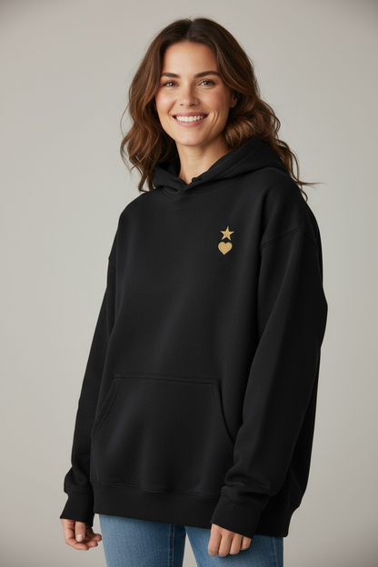 AUNO Black & Gold Womens Hoodie - AUNO