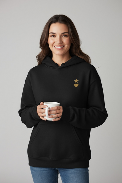 AUNO Black & Gold Womens Hoodie - AUNO