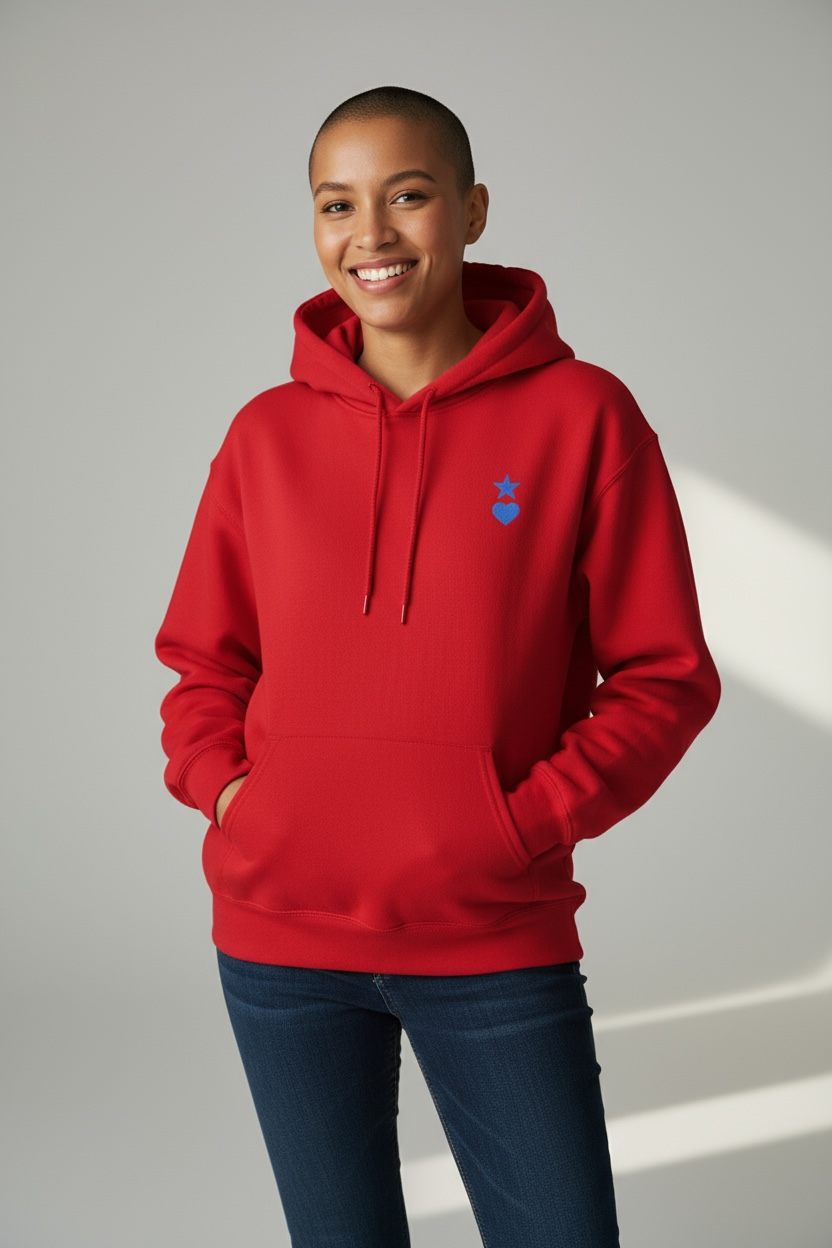 AUNO Red & Blue Womens Hoodie - AUNO