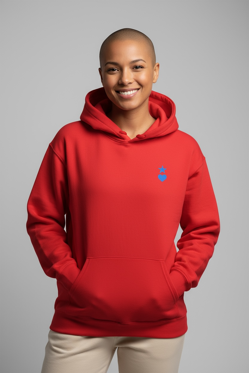 AUNO Red & Blue Womens Hoodie - AUNO