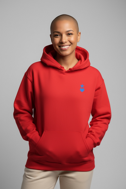 AUNO Red & Blue Womens Hoodie - AUNO