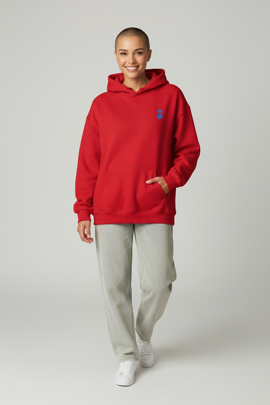 AUNO Red & Blue Womens Hoodie - AUNO