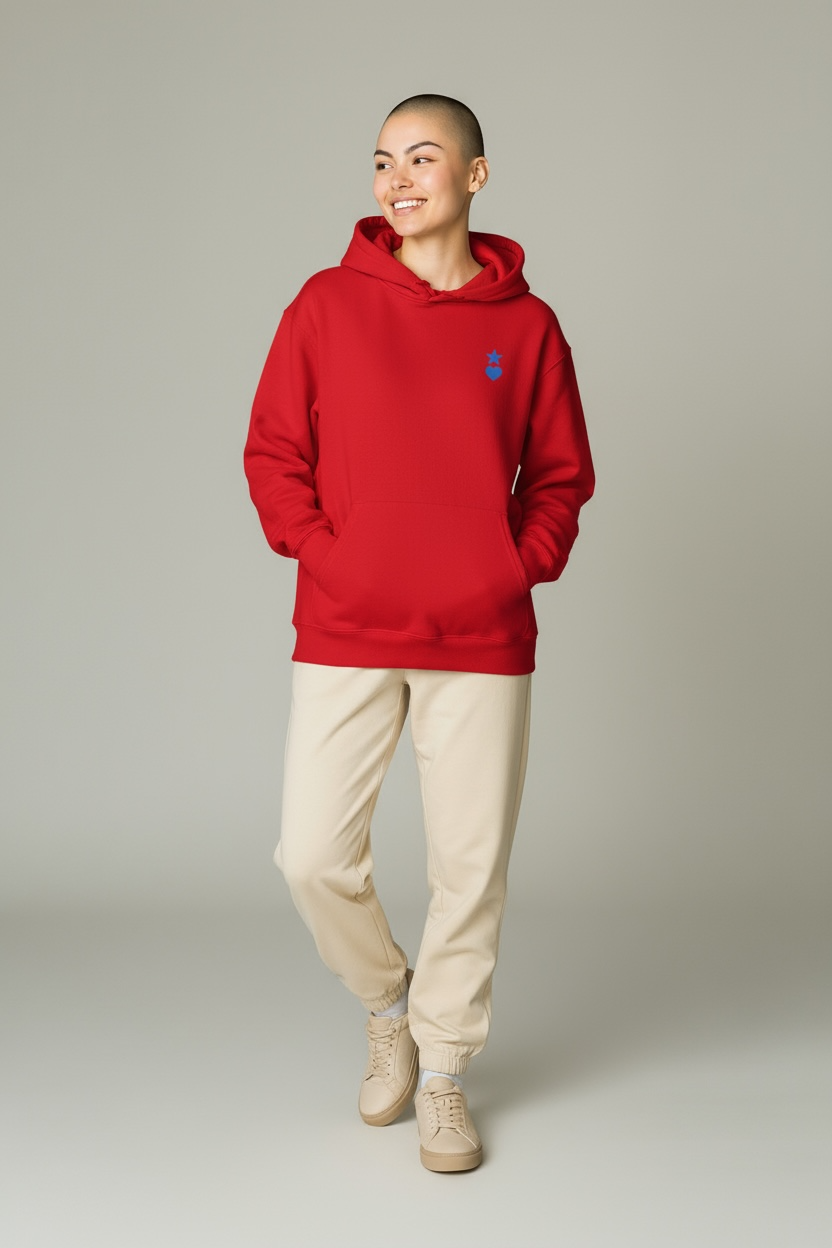 AUNO Red & Blue Womens Hoodie - AUNO